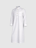 Thobe in white with zipper
