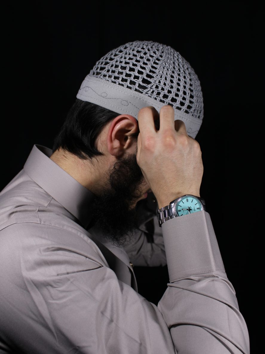 Ägyptische Mütze Grau