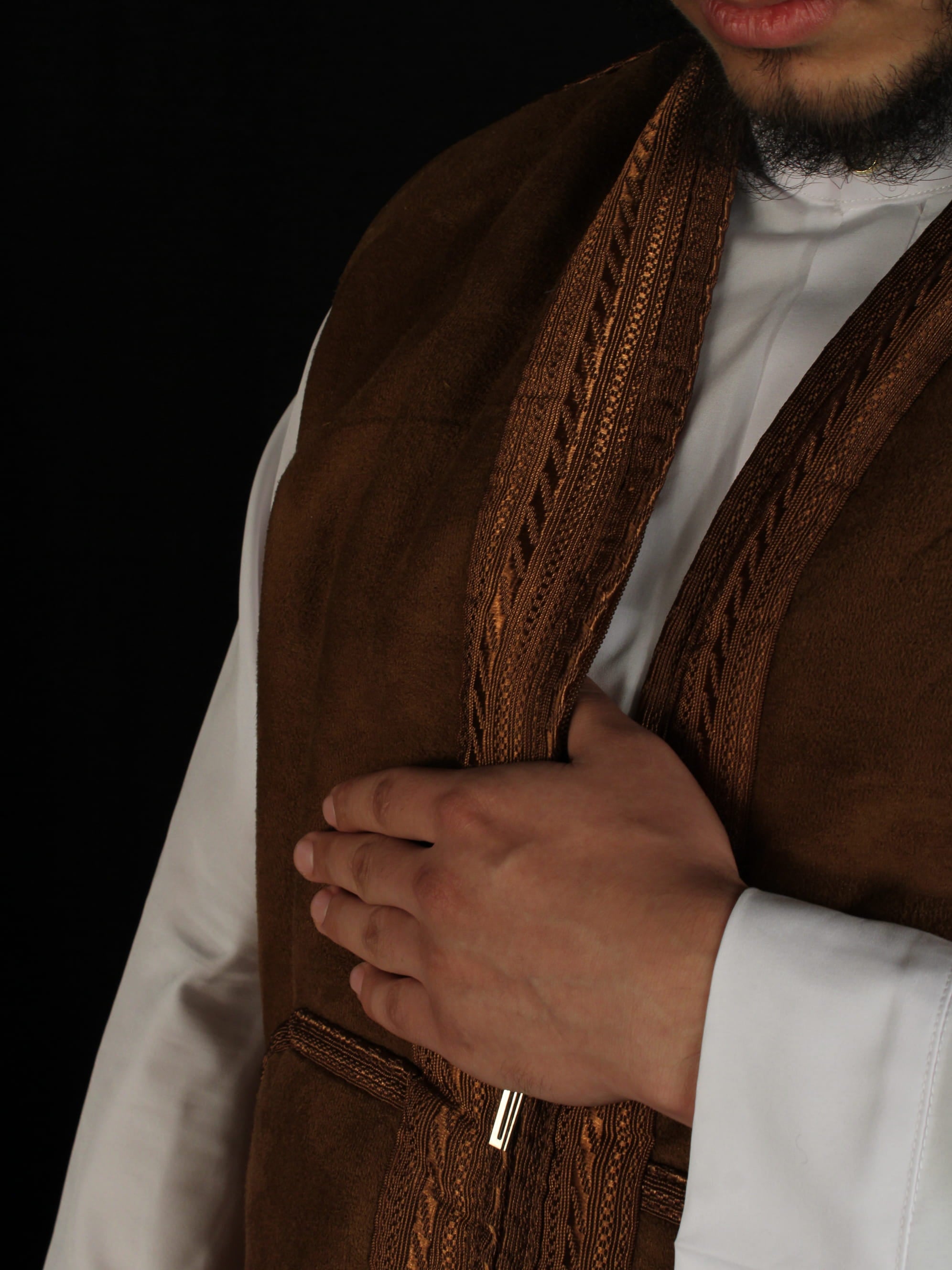 Premium Weste in Braun