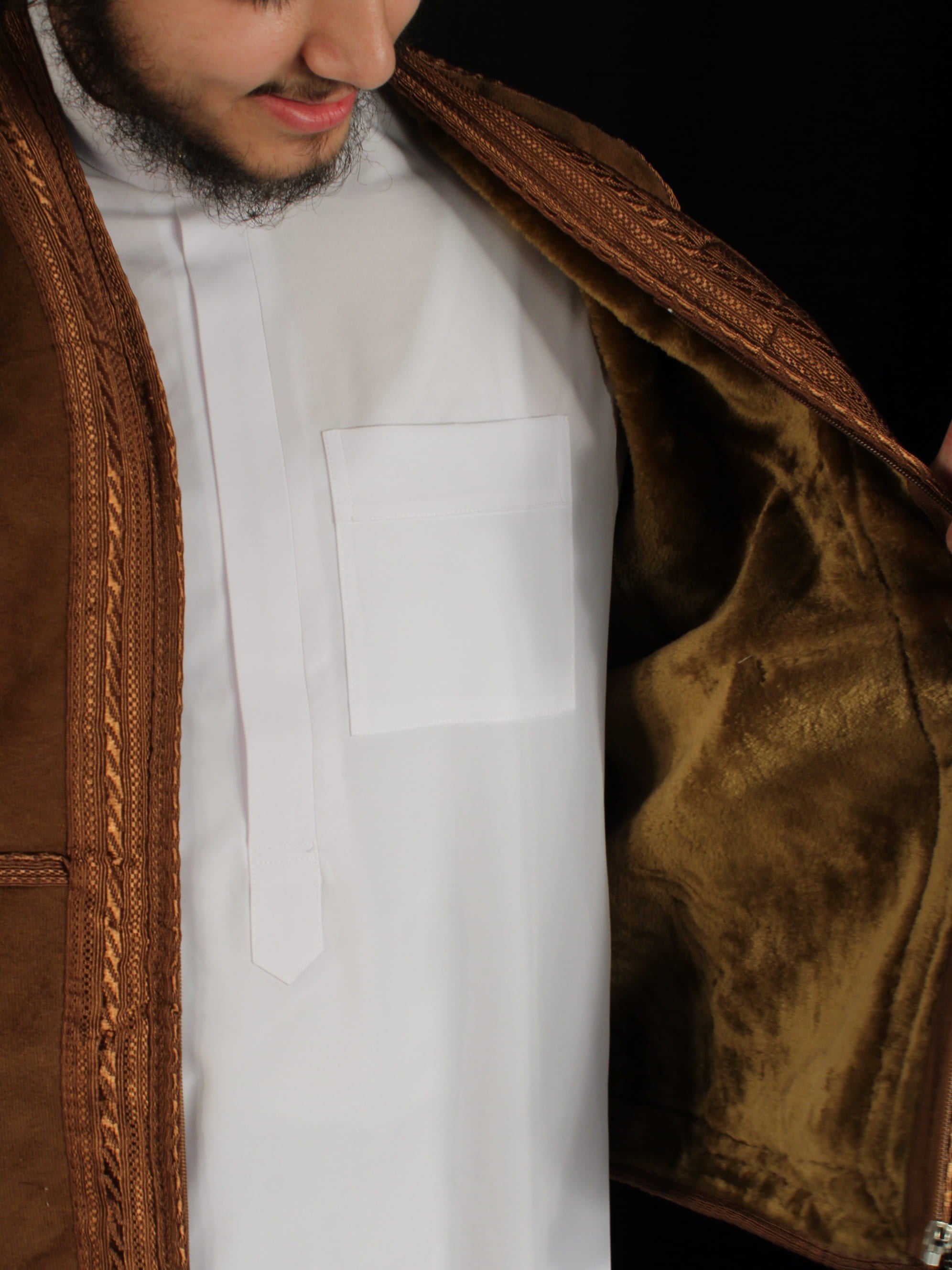 Premium Weste in Braun