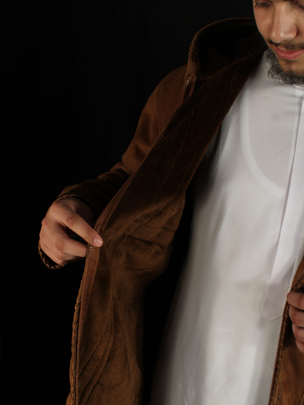 Premium Mantel in Braun