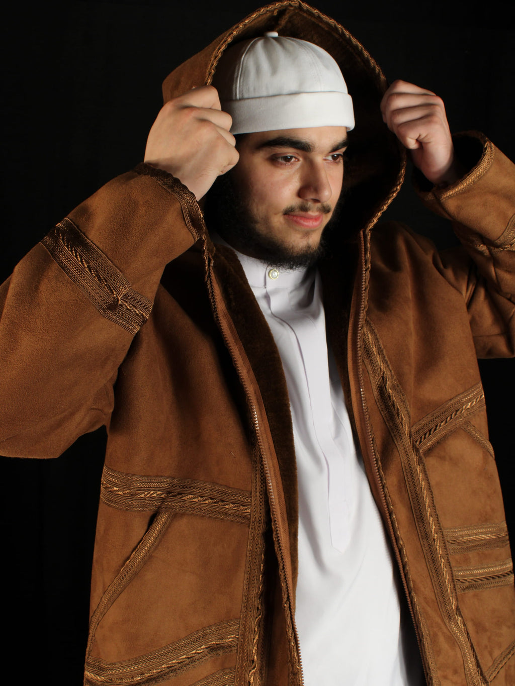 Premium Mantel in Braun