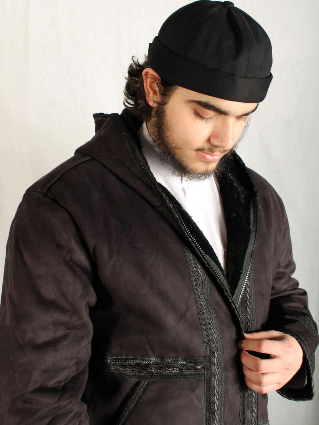 Premium Mantel in Schwarz