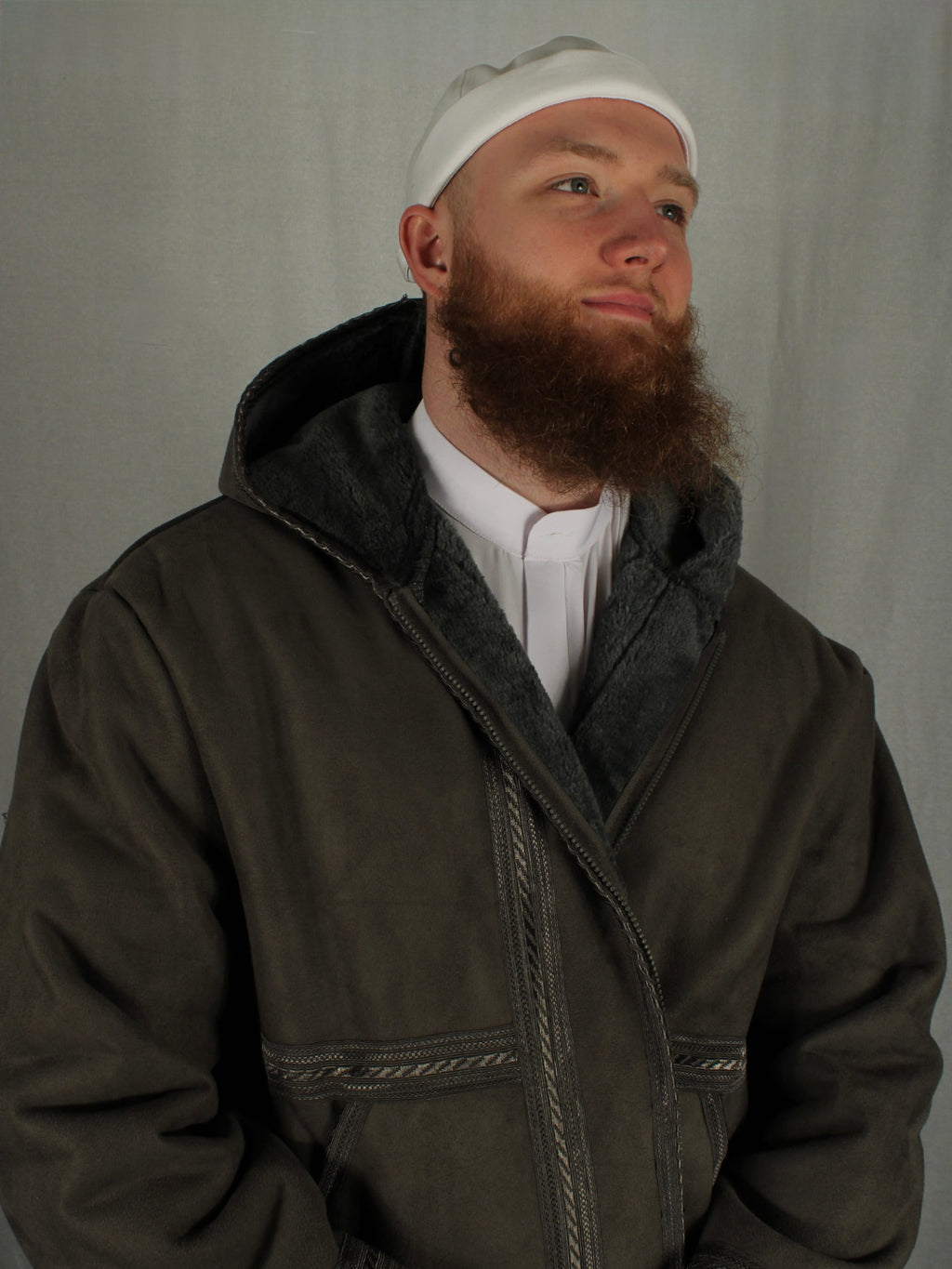 Premium Mantel in Grau