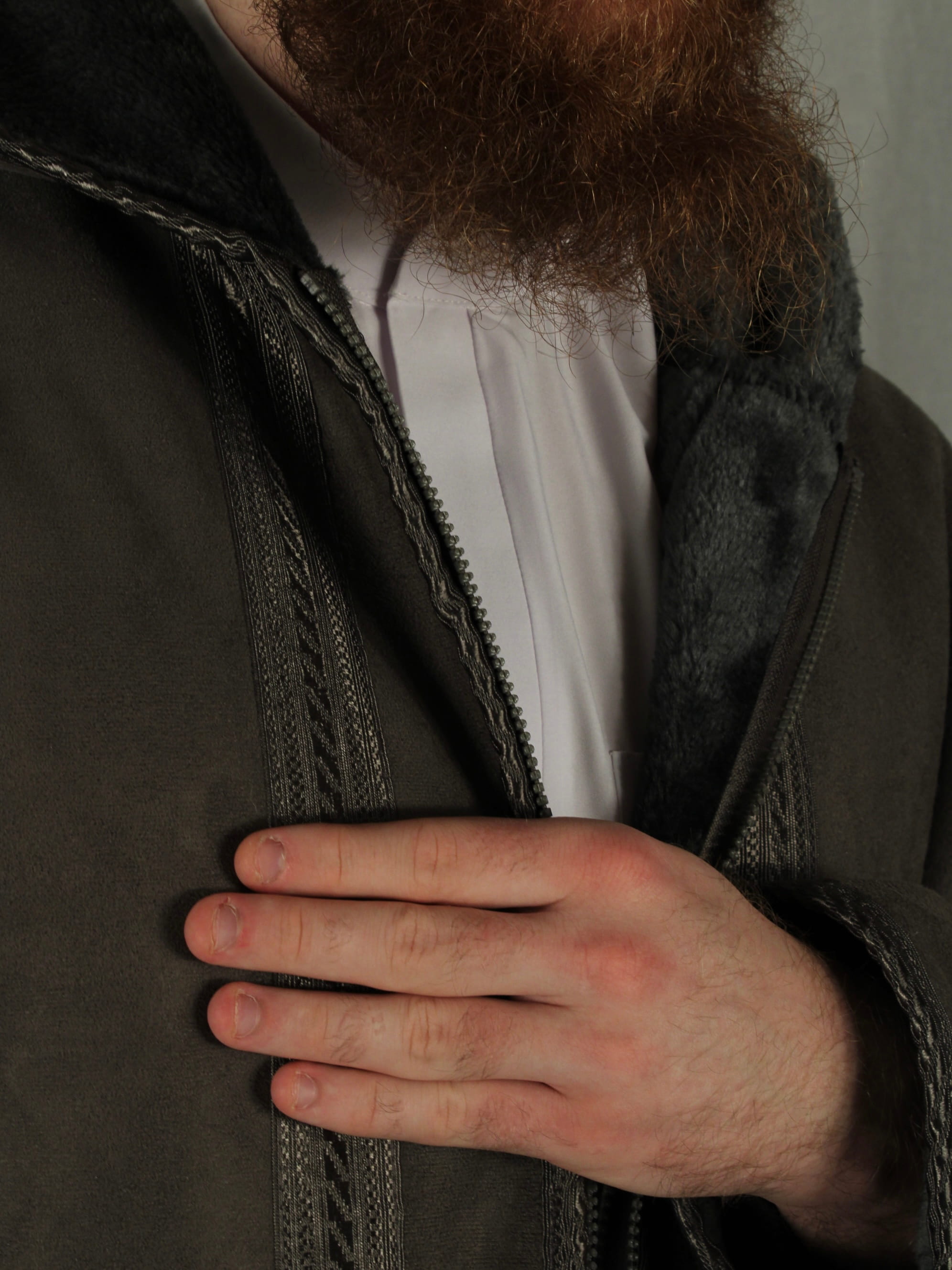 Premium Mantel in Grau