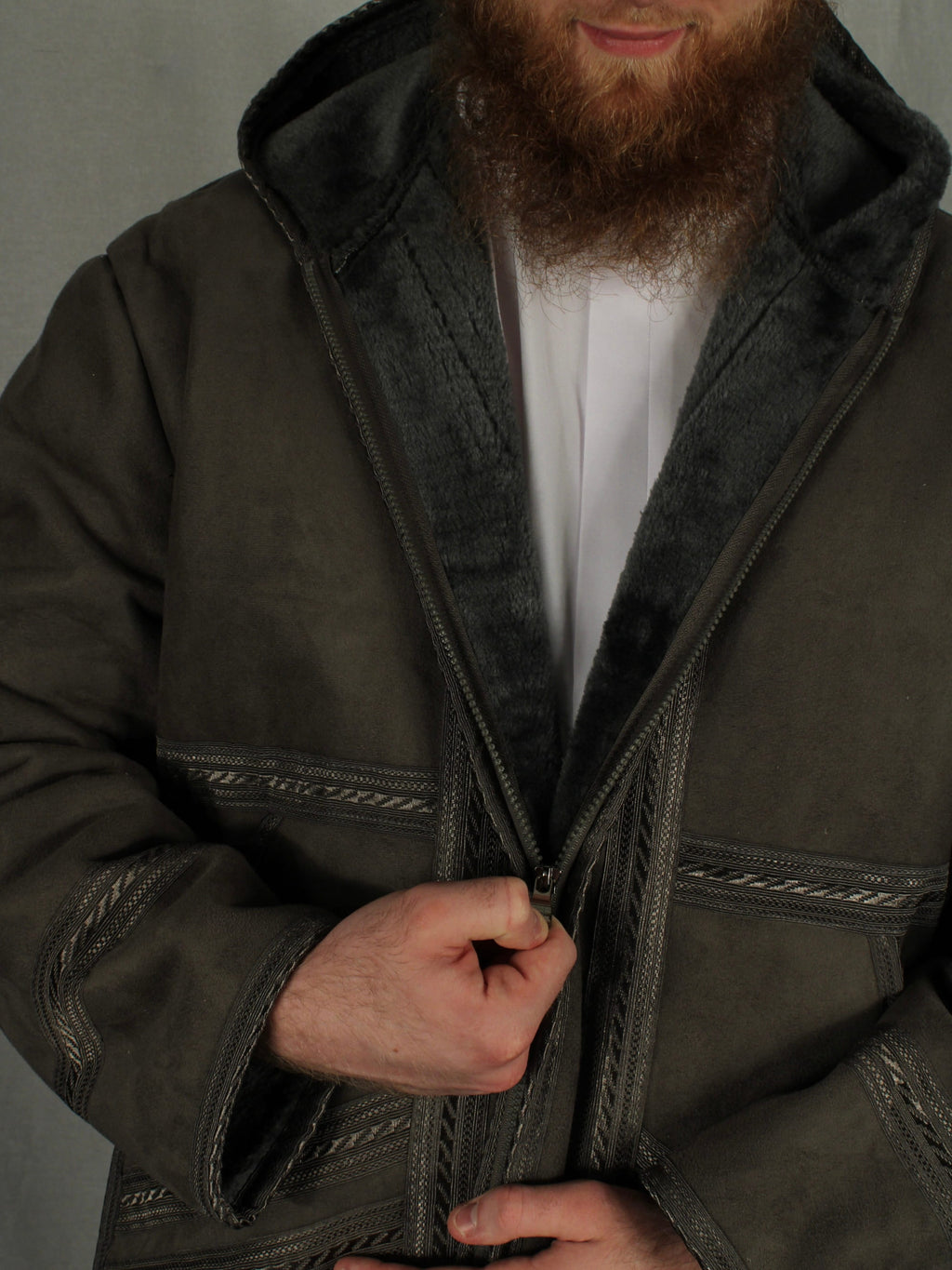 Premium Mantel in Grau