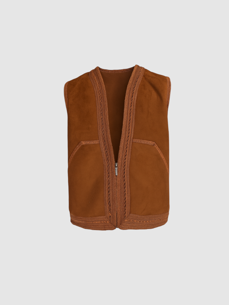 Premium Weste in Braun