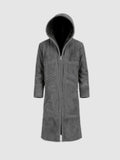 Manteau Farwa gris avec capuche – vue 1