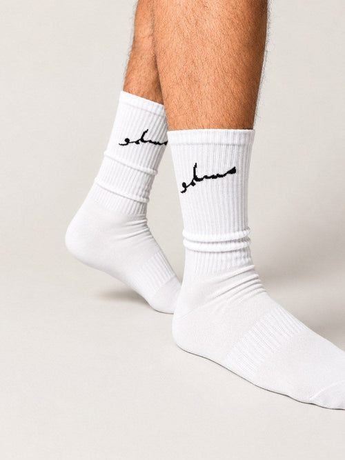 Muslimu Signature Socks in white – product view 2